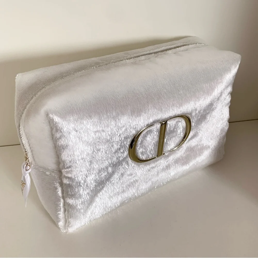 Dior furry zippy pouch